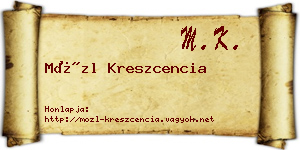 Mözl Kreszcencia névjegykártya